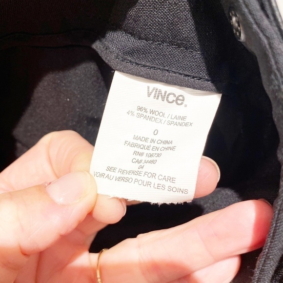 vince cropped wool pants w leather trim 🖤 - Picture 7 of 10